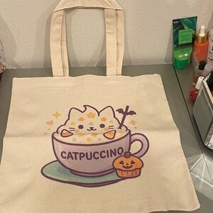 Catpuccino Cream Tote Bag